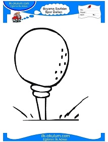 Çocuklar İçin Golf Boyama Sayfaları 